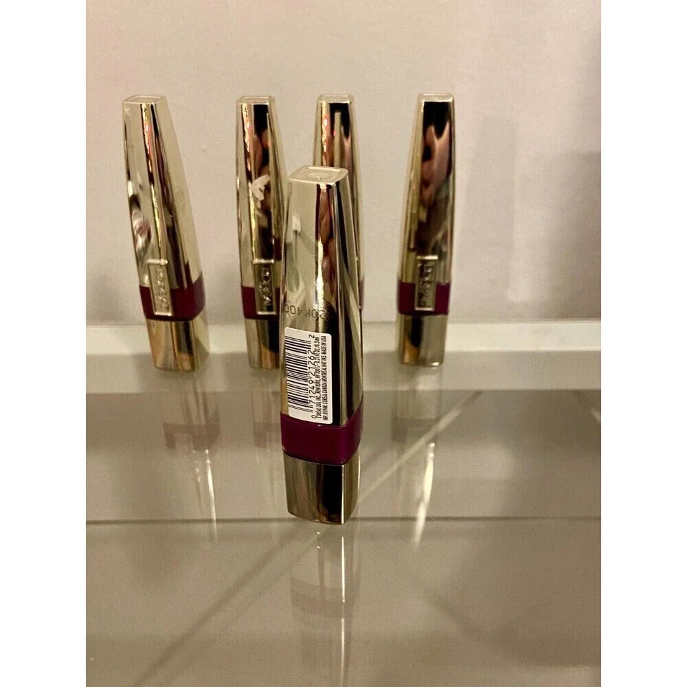 (5) L'OREAL Caresse Wet Shine Lip Stain Gloss in 186 Berry Persistent NEW Lot